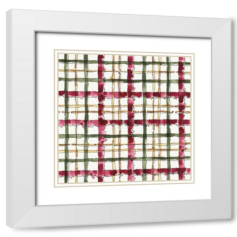 Oaked and Aged Pattern III White Modern Wood Framed Art Print with Double Matting by Tavoletti, Anne