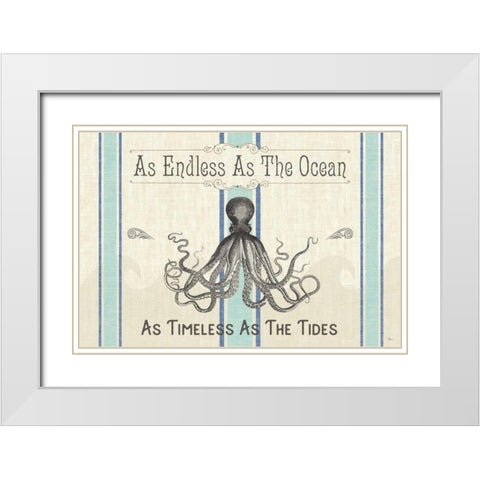 Coastal Farmhouse I White Modern Wood Framed Art Print with Double Matting by Pela Studio
