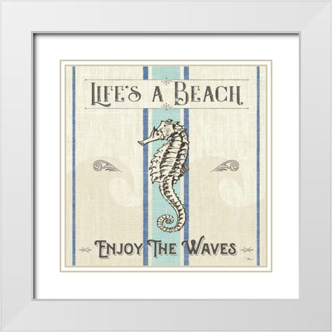 Coastal Farmhouse IV White Modern Wood Framed Art Print with Double Matting by Pela Studio