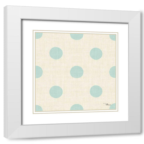 Coastal Farmhouse Pattern IVA White Modern Wood Framed Art Print with Double Matting by Pela Studio