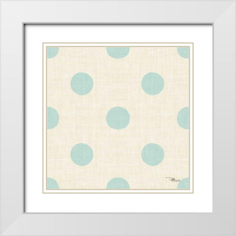 Coastal Farmhouse Pattern IVA White Modern Wood Framed Art Print with Double Matting by Pela Studio