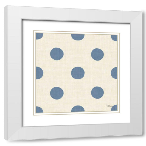 Coastal Farmhouse Pattern IVB White Modern Wood Framed Art Print with Double Matting by Pela Studio