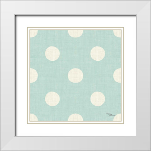 Coastal Farmhouse Pattern IVE White Modern Wood Framed Art Print with Double Matting by Pela Studio