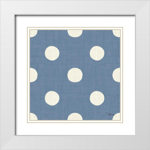 Coastal Farmhouse Pattern IVF White Modern Wood Framed Art Print with Double Matting by Pela Studio