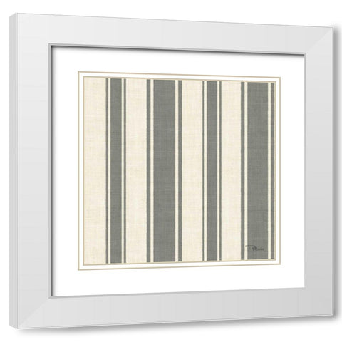 Coastal Farmhouse Pattern VC White Modern Wood Framed Art Print with Double Matting by Pela Studio
