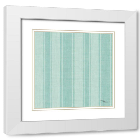 Coastal Farmhouse Pattern VE White Modern Wood Framed Art Print with Double Matting by Pela Studio