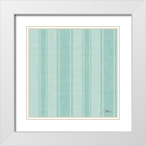 Coastal Farmhouse Pattern VE White Modern Wood Framed Art Print with Double Matting by Pela Studio