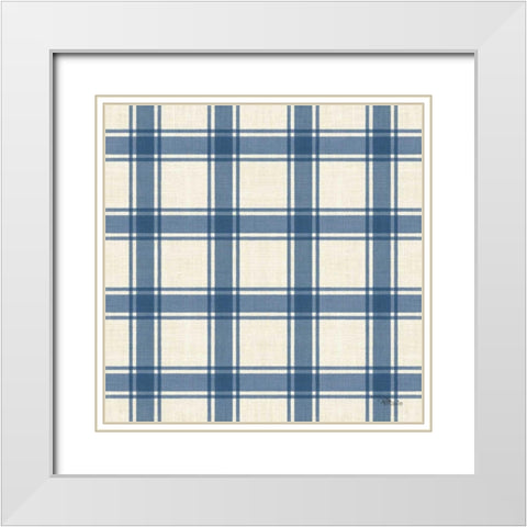 Coastal Farmhouse Pattern VIB White Modern Wood Framed Art Print with Double Matting by Pela Studio