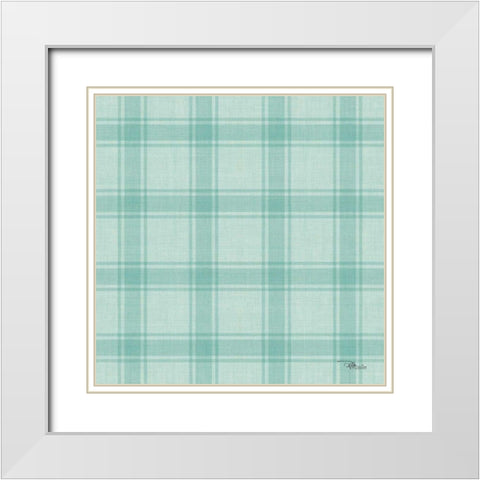 Coastal Farmhouse Pattern VIE White Modern Wood Framed Art Print with Double Matting by Pela Studio