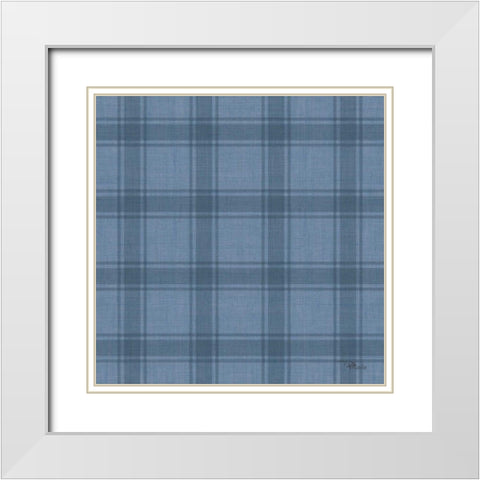 Coastal Farmhouse Pattern VIF White Modern Wood Framed Art Print with Double Matting by Pela Studio