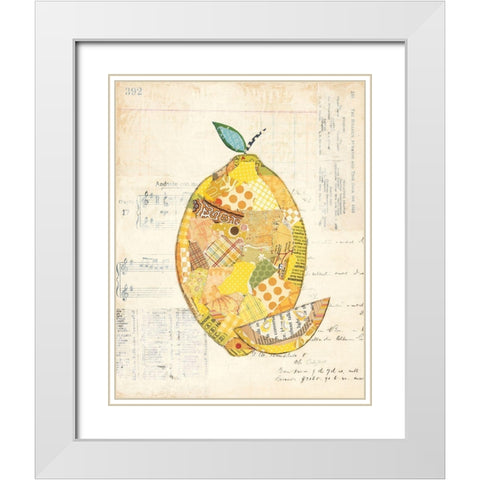 Lemon White Modern Wood Framed Art Print with Double Matting by Prahl, Courtney