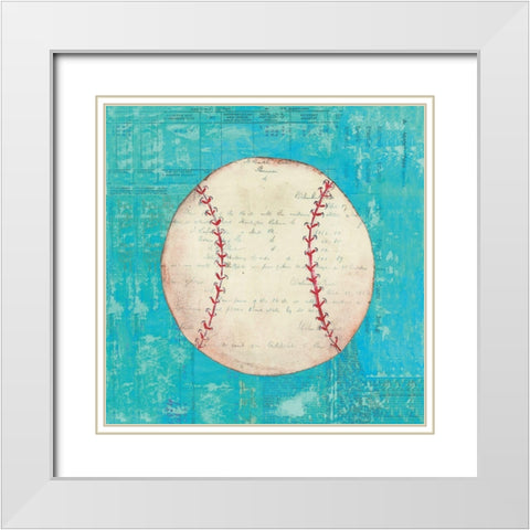 Play Ball I Bright White Modern Wood Framed Art Print with Double Matting by Prahl, Courtney