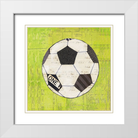 Play Ball III Bright White Modern Wood Framed Art Print with Double Matting by Prahl, Courtney