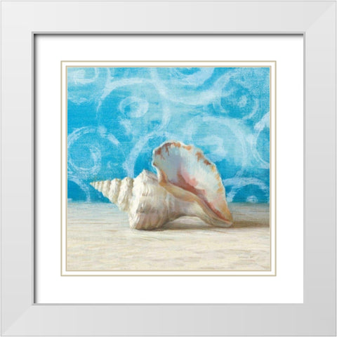 Gift from the Sea IV White Modern Wood Framed Art Print with Double Matting by Nai, Danhui