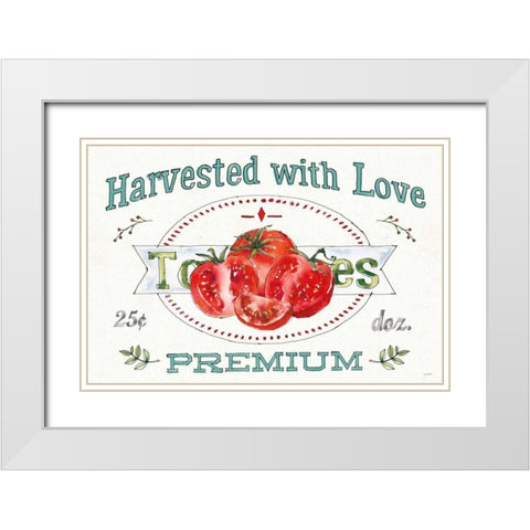 Veggie Market I White Modern Wood Framed Art Print with Double Matting by Tavoletti, Anne
