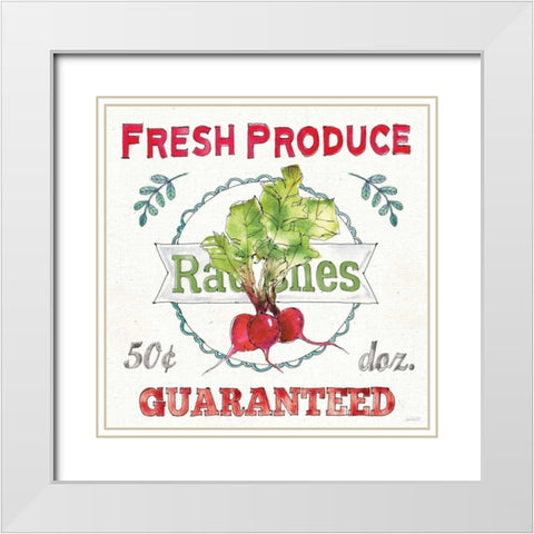 Veggie Market II White Modern Wood Framed Art Print with Double Matting by Tavoletti, Anne