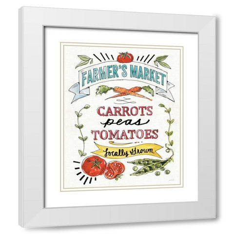 Veggie Market VI White Modern Wood Framed Art Print with Double Matting by Tavoletti, Anne