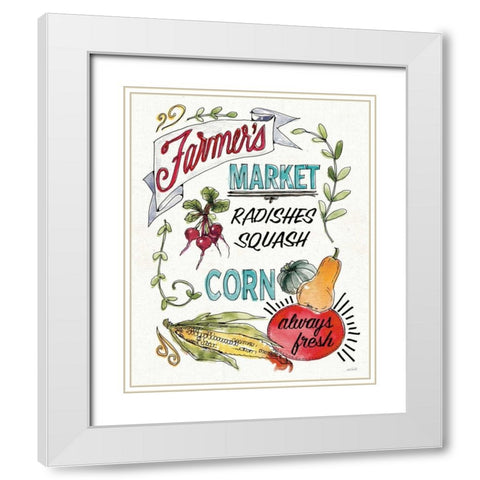 Veggie Market VII White Modern Wood Framed Art Print with Double Matting by Tavoletti, Anne