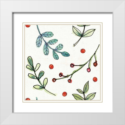 Veggie Market Pattern IIIA White Modern Wood Framed Art Print with Double Matting by Tavoletti, Anne