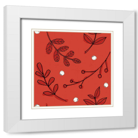 Veggie Market Pattern IIIB White Modern Wood Framed Art Print with Double Matting by Tavoletti, Anne