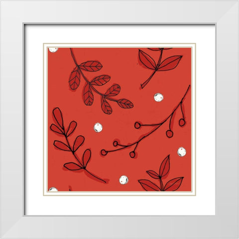 Veggie Market Pattern IIIB White Modern Wood Framed Art Print with Double Matting by Tavoletti, Anne
