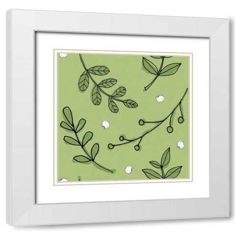 Veggie Market Pattern IIIC White Modern Wood Framed Art Print with Double Matting by Tavoletti, Anne