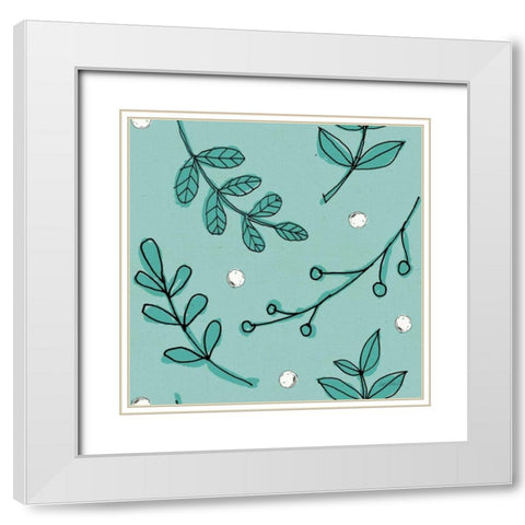 Veggie Market Pattern IIID White Modern Wood Framed Art Print with Double Matting by Tavoletti, Anne