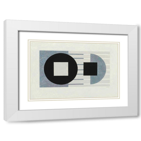Laterally Speaking White Modern Wood Framed Art Print with Double Matting by Schick, Mike