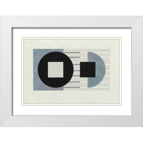 Laterally Speaking White Modern Wood Framed Art Print with Double Matting by Schick, Mike