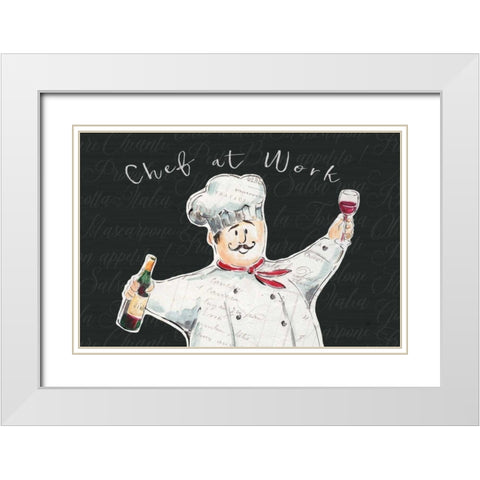 Chef at Work I White Modern Wood Framed Art Print with Double Matting by Brissonnet, Daphne