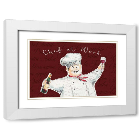 Chef at Work II White Modern Wood Framed Art Print with Double Matting by Brissonnet, Daphne