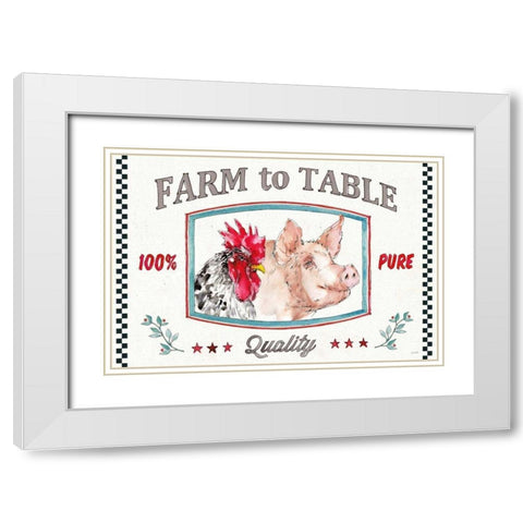 Farm Signs I White Modern Wood Framed Art Print with Double Matting by Tavoletti, Anne