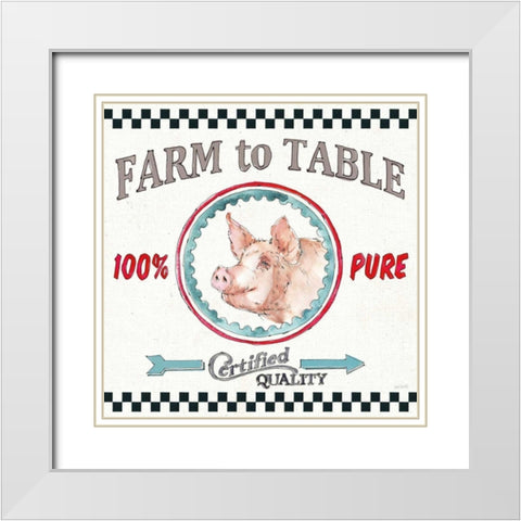 Farm Signs IV White Modern Wood Framed Art Print with Double Matting by Tavoletti, Anne