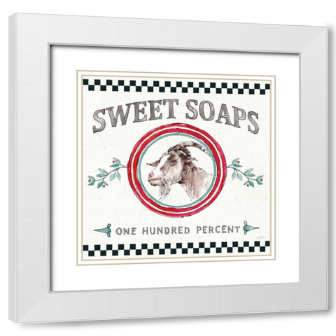 Farm Signs V White Modern Wood Framed Art Print with Double Matting by Tavoletti, Anne