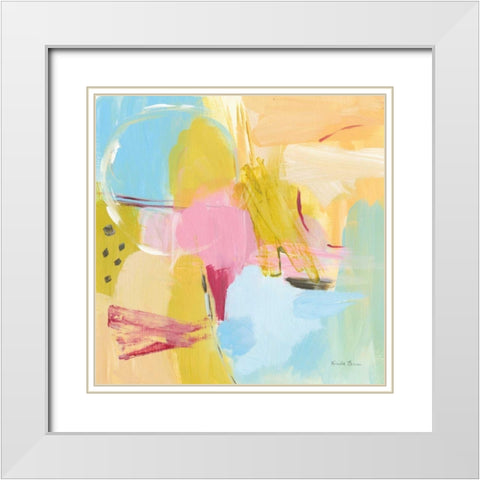 Transition II White Modern Wood Framed Art Print with Double Matting by Zaman, Farida
