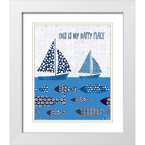 Sunday on the Coast XII White Modern Wood Framed Art Print with Double Matting by Pela