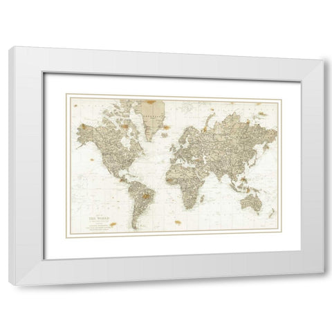 The World is Your Oyster No Words White Modern Wood Framed Art Print with Double Matting by Miller, Sara Zieve