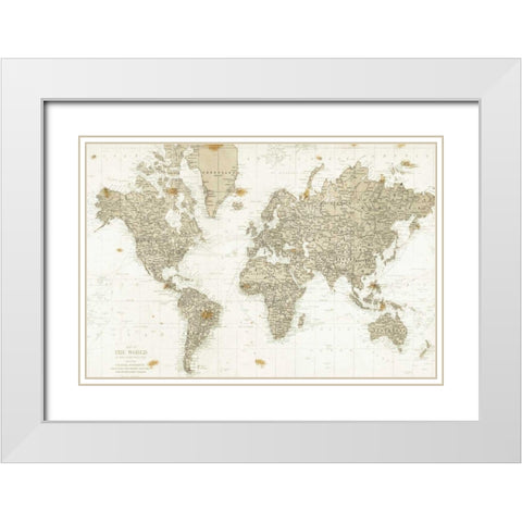 The World is Your Oyster No Words White Modern Wood Framed Art Print with Double Matting by Miller, Sara Zieve
