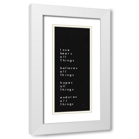 Words of Encouragement I Black White Modern Wood Framed Art Print with Double Matting by Adams, Emily