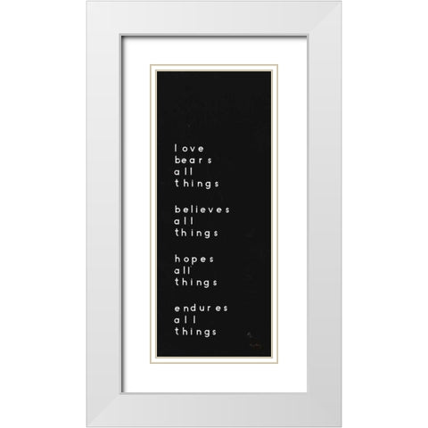 Words of Encouragement I Black White Modern Wood Framed Art Print with Double Matting by Adams, Emily