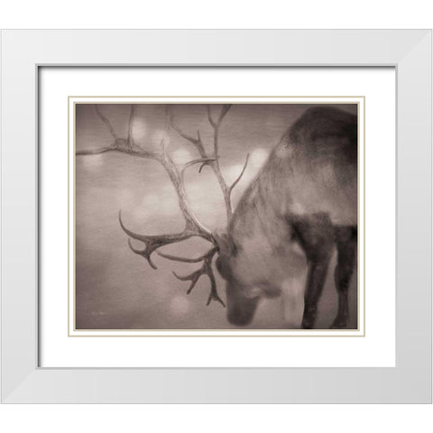 If on a Winters Night Sepia White Modern Wood Framed Art Print with Double Matting by Bevan, Keri