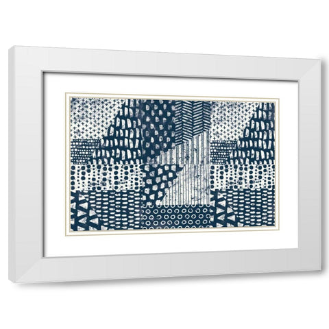Mark Making Tile VI White Modern Wood Framed Art Print with Double Matting by Hershey, Moira