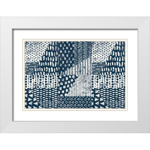 Mark Making Tile VI White Modern Wood Framed Art Print with Double Matting by Hershey, Moira