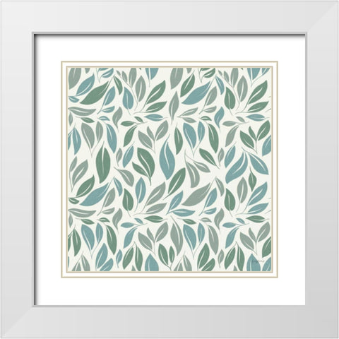 Sweet Dreams Bunny Pattern V White Modern Wood Framed Art Print with Double Matting by Thorns, Becky