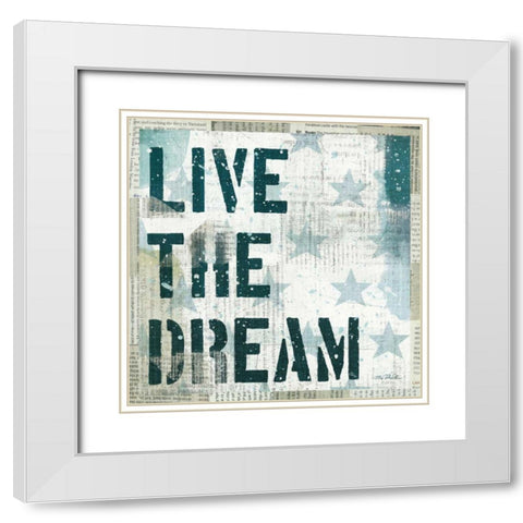 American Dream I White Modern Wood Framed Art Print with Double Matting by Mullan, Michael