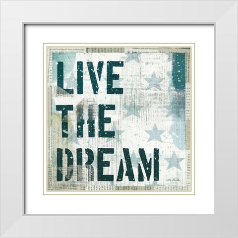 American Dream I White Modern Wood Framed Art Print with Double Matting by Mullan, Michael