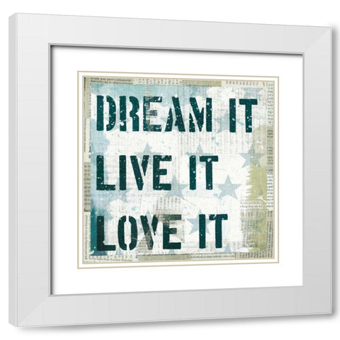 American Dream II White Modern Wood Framed Art Print with Double Matting by Mullan, Michael