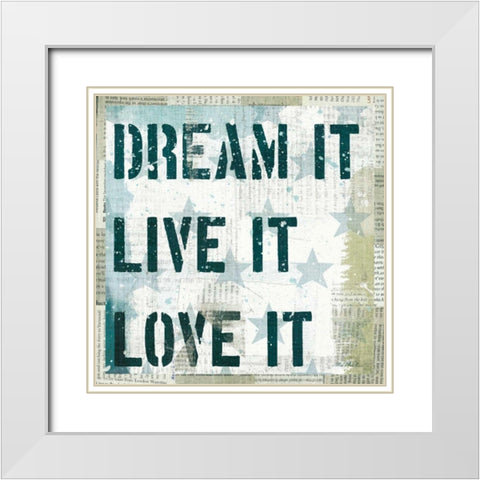 American Dream II White Modern Wood Framed Art Print with Double Matting by Mullan, Michael