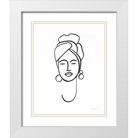 Beauty II White Modern Wood Framed Art Print with Double Matting by Tillmon, Avery