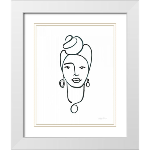 Beauty IV White Modern Wood Framed Art Print with Double Matting by Tillmon, Avery